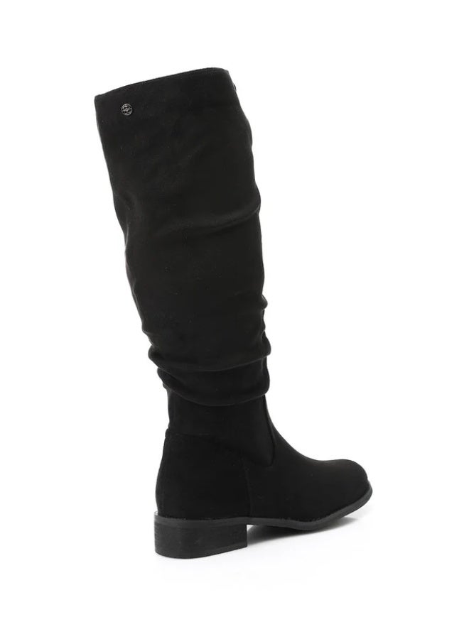 ديجافو حذاء ديجافو GER-DVTX-031بوت من جلد الغزال نصف سحاب إغلاق أسود للنساء - Image 2