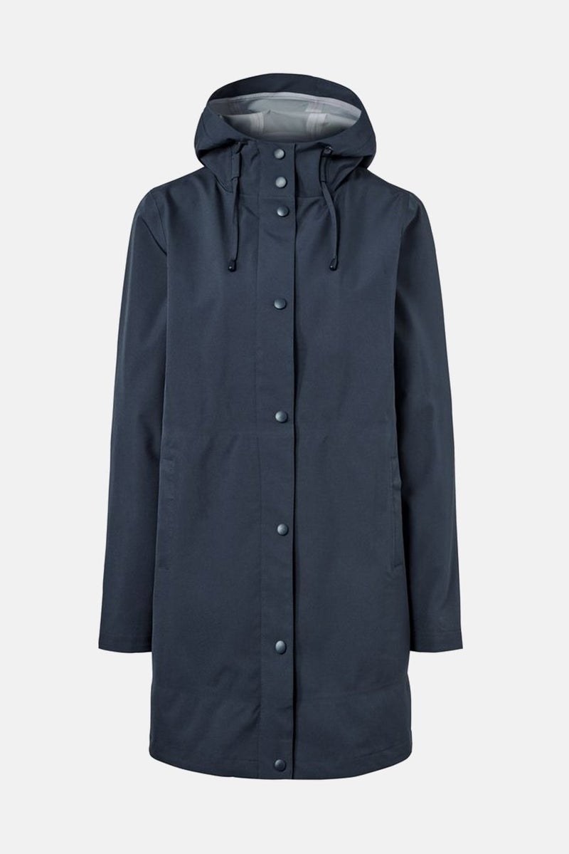 Tchibo Women Hooded Hardshell Rain Jacket, Navy  - Image 2