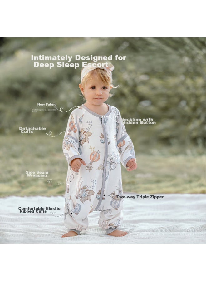 Ouyun Baby Sleeping Bag, Summer Bamboo Cotton Gauze Integrated Children's Anti-kick Blanket Sleeping Bag, Liugu, Corgi Pattern, 85×35 - Image 4