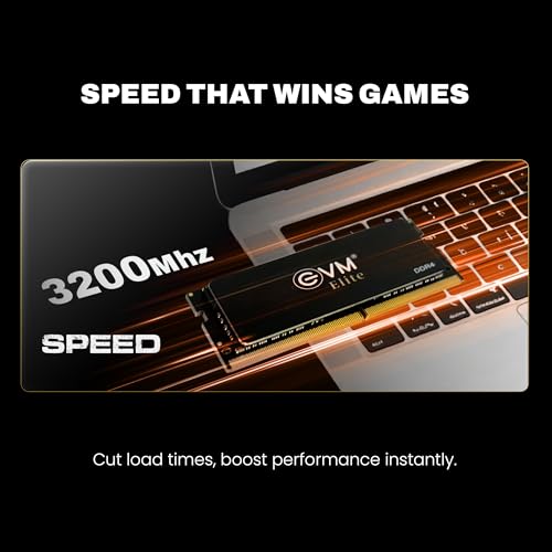 EVM Elite 8GB DDR4 3200MHz | Gaming Laptop RAM – Intel XMP & AMD EXPO, Aluminum Heat Sink, Slim | SO-DIMM, High-Performance Memory for Gaming & Multitasking | 10 Year Warranty (EE8G32LT) - Image 3