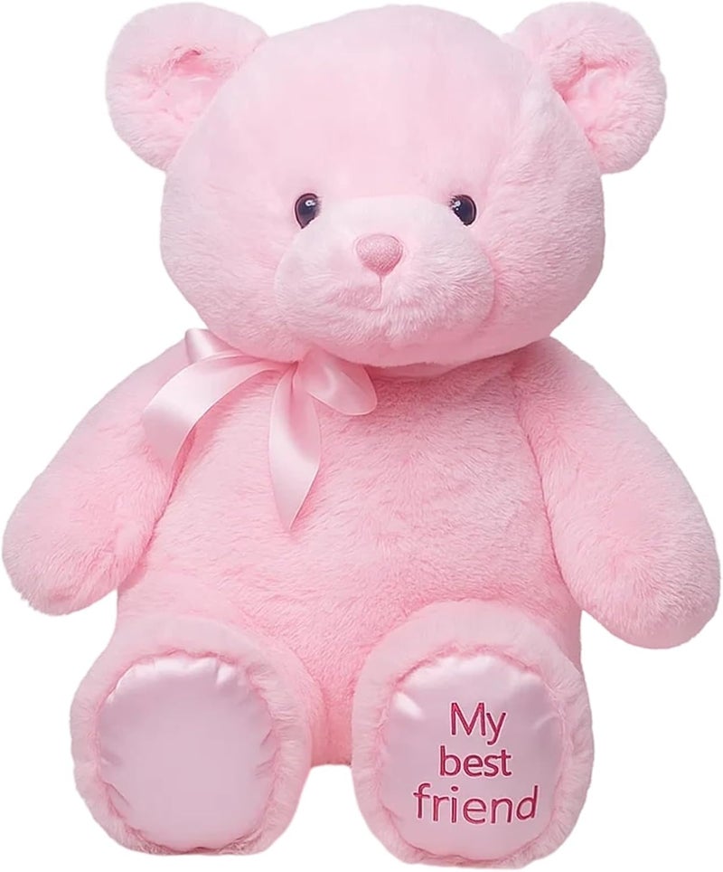 KASTWAVE Pink Teddy Bear, Teddy Bear Plush, Soft Plush Doll - Cuddly Stuffed Animal, Cuddly Companion for Girls and Boys, for Birthdays, Special Occasions - Image 1