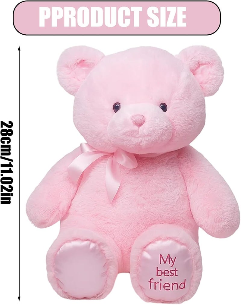 KASTWAVE Pink Teddy Bear, Teddy Bear Plush, Soft Plush Doll - Cuddly Stuffed Animal, Cuddly Companion for Girls and Boys, for Birthdays, Special Occasions - Image 4