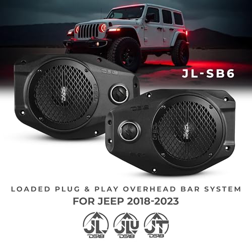 DS18 JLSB6 Sound Bar Enclosure Upgrade with 65 Neodymium MidRange and Tweeter Compatible with Jeep Wrangler JLJLU Gladiator JT Models 20182023 Left and Right Speakers Pair - Image 3