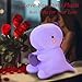 SQEQE Dinosaur Stuffed Animal Loving Soft Dino Plush Toys with Holding Heart for Valentine Day Sweet Romantic Anniversary Birthday Gift for Her Girls Boys GirlfriendPurple12 inch - Image 4