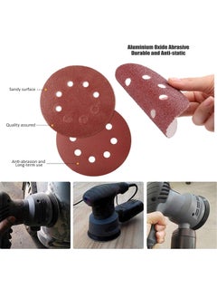 Malfah Enterprises Malfah Sanding Sheet for Random Orbital Sander 5 P 320 Inch Sanding Disc Paper Round 125 Mm Abrasive Sandpaper Set for Random Orbital Sander Polisher 5x320 Grit 10 Pcs  - Image 3