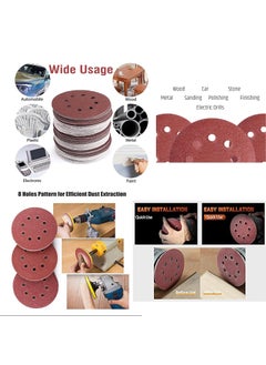 Malfah Enterprises Malfah Sanding Sheet for Random Orbital Sander 5 P 320 Inch Sanding Disc Paper Round 125 Mm Abrasive Sandpaper Set for Random Orbital Sander Polisher 5x320 Grit 10 Pcs  - Image 5