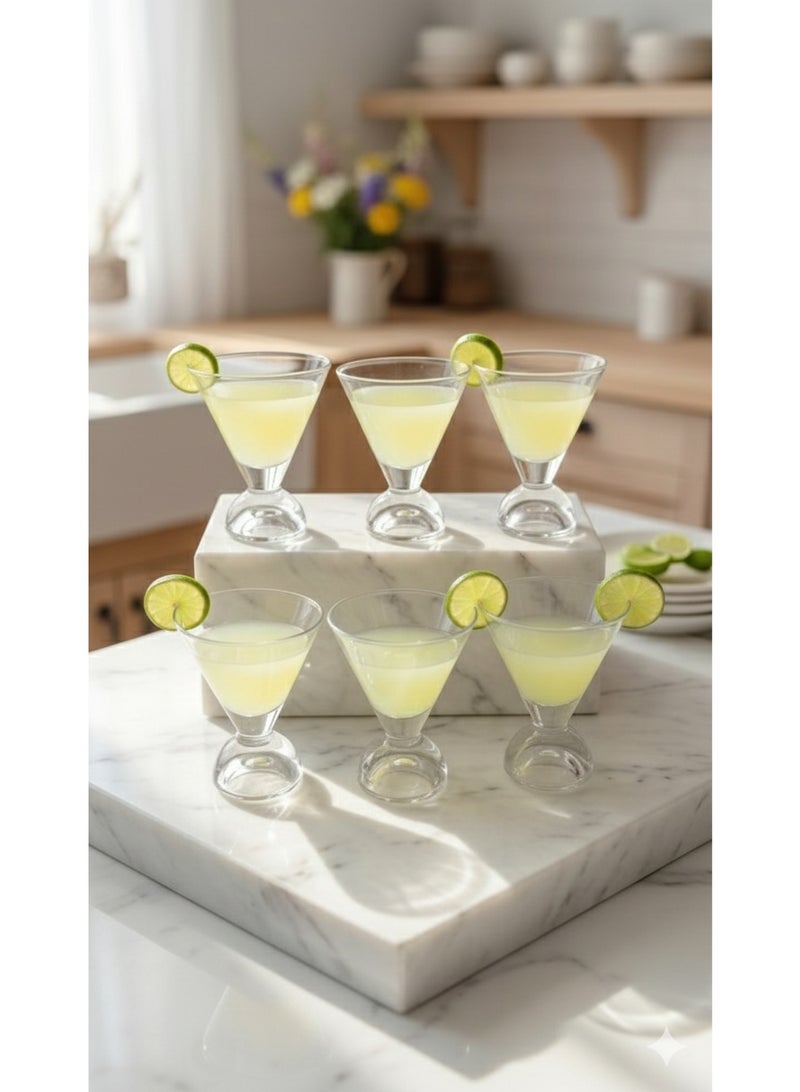 MARS Q Luxury glass serving set with a colored base – stylish modern design - Image 1