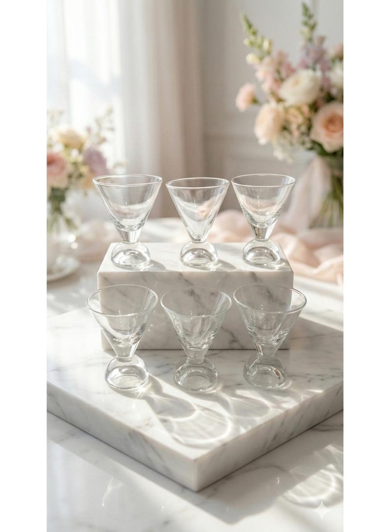 MARS Q Luxury glass serving set with a colored base – stylish modern design - Image 2