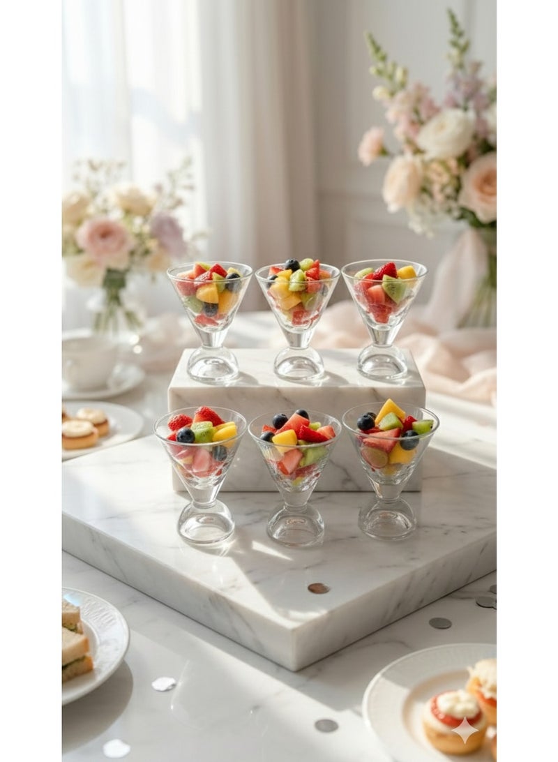 MARS Q Luxury glass serving set with a colored base – stylish modern design - Image 4