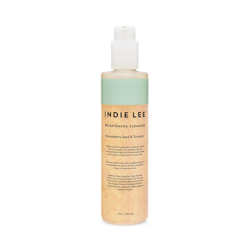 Indie Lee Brightening Facial Cleanser  Daily Hydrating Cleanser Makeup Remover  Exfoliating Face Mask to Brighten Firm  Protect Dry Skin  Clean Gentle Face Wash 10oz