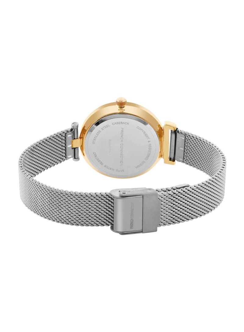 French Connection Women's Analog Quartz White and Yellow Dial Watch FCN00030A - 34mm - Image 4