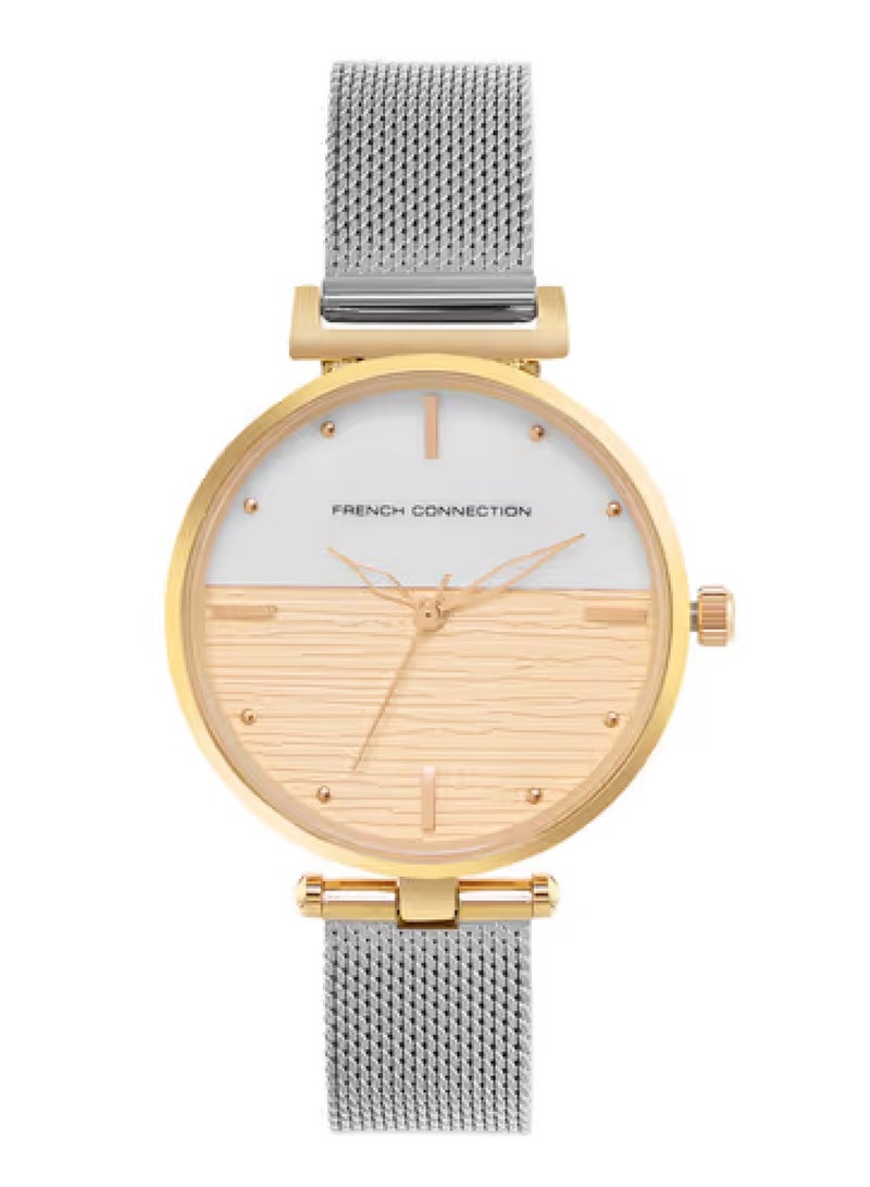 French Connection Women's Analog Quartz White and Yellow Dial Watch FCN00030A - 34mm - Image 1