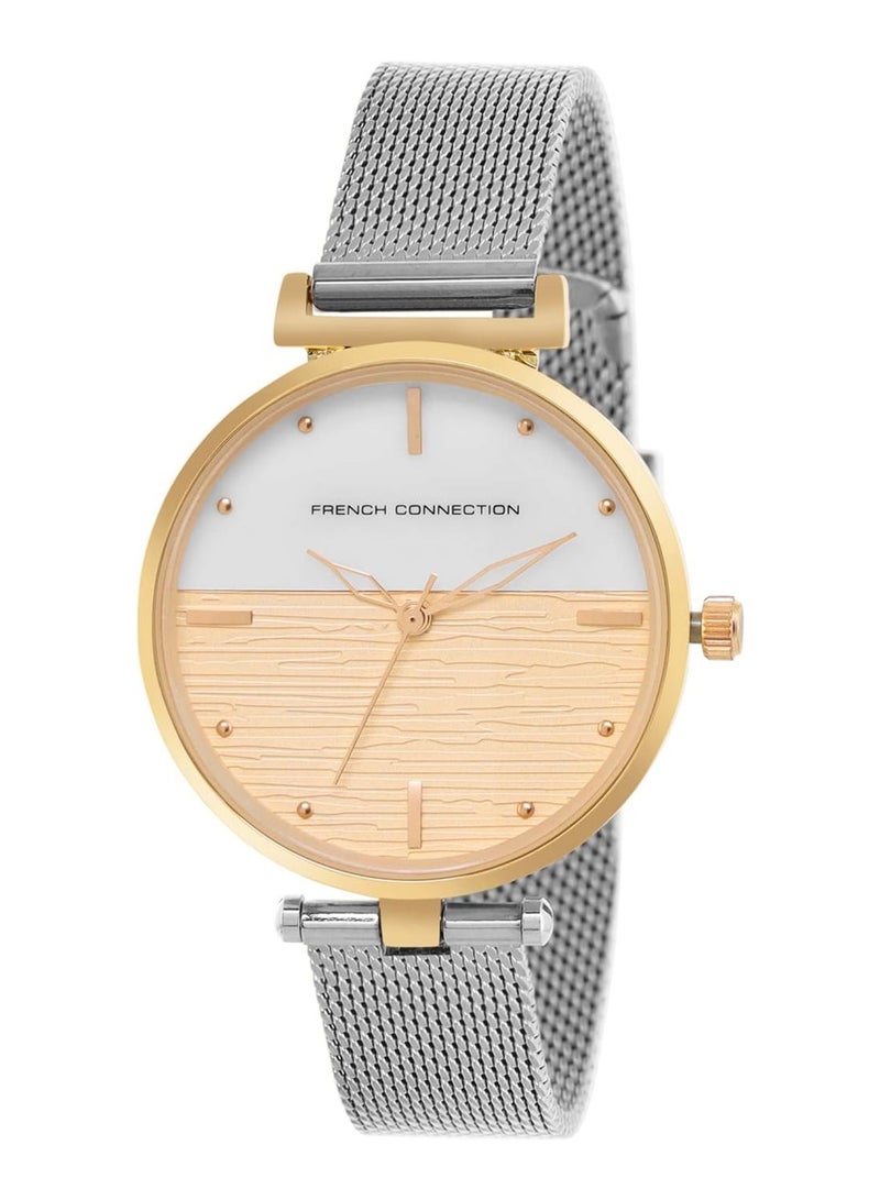 French Connection Women's Analog Quartz White and Yellow Dial Watch FCN00030A - 34mm - Image 2