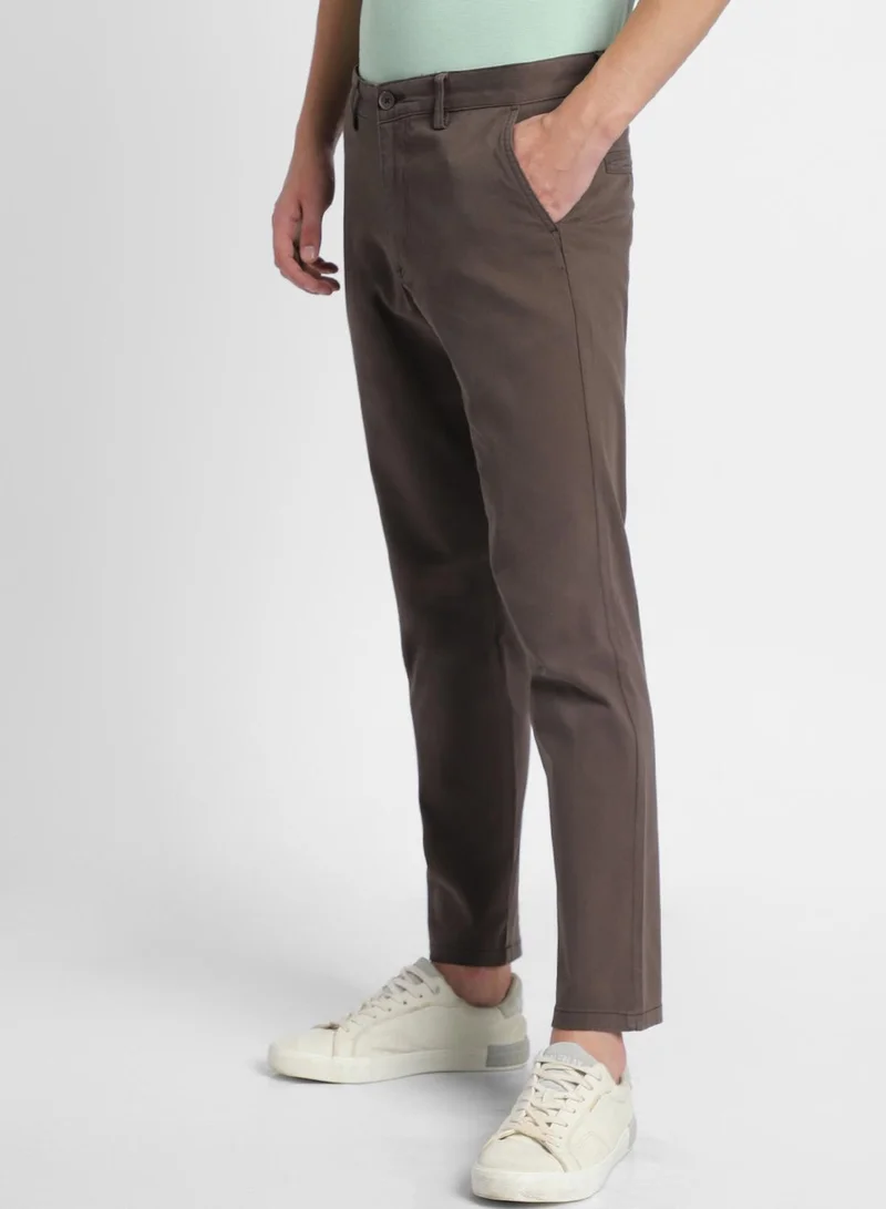 Dennis Lingo Regular Fit Graphite Grey Chinos Pants For Men