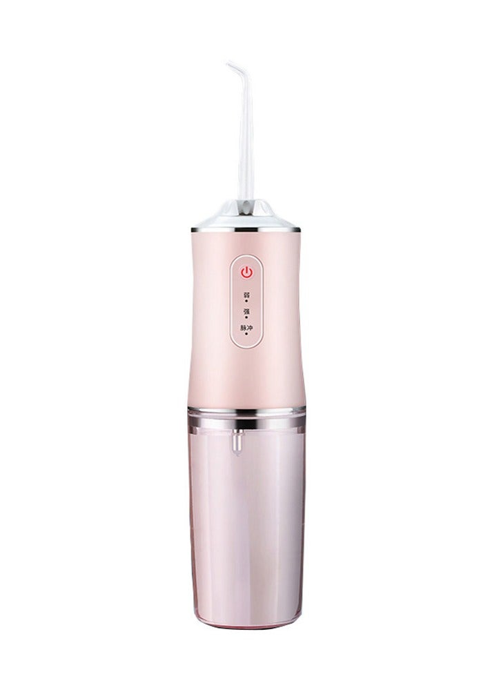 Arabest Water Flosser Tooth Brush, Cordless 230mL Professional Oral Irrigator, 360° Nozzle Rotation, Hidden Charging Port, 4 Modes 4 Jet Tips, IPX7 Waterproof, Easy-to-Clean (Pink)