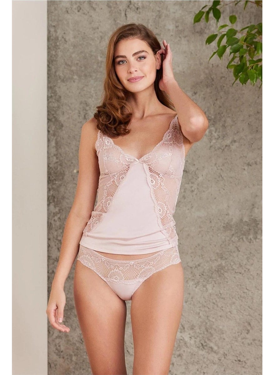 pierre cardin 330 Women's Thong Undershirt Panties Set - Powder  - Image 1