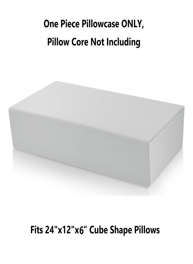 TOPPURE Cube Pillowcase (Gray, 24"x12"x6") Pillowcases for Cube Shape Pillow - Image 4