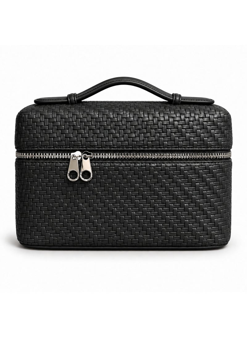 Hot Shopping Women’s Woven Handbag with Adjustable Shoulder Strap – Elegant Multi-Way Tote Bag - Image 3