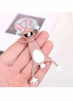 Y&D Animal Wacky Bookmark, 2Pcs Funny 3D Stereo Kawaii Cartoon Birthday Party Favors Gift for Kids Students (Rabbit and Cat)  - Image 2