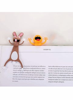 Y&D Animal Wacky Bookmark, 2Pcs Funny 3D Stereo Kawaii Cartoon Birthday Party Favors Gift for Kids Students (Rabbit and Cat)  - Image 3