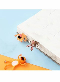 Y&D Animal Wacky Bookmark, 2Pcs Funny 3D Stereo Kawaii Cartoon Birthday Party Favors Gift for Kids Students (Rabbit and Cat)  - Image 4