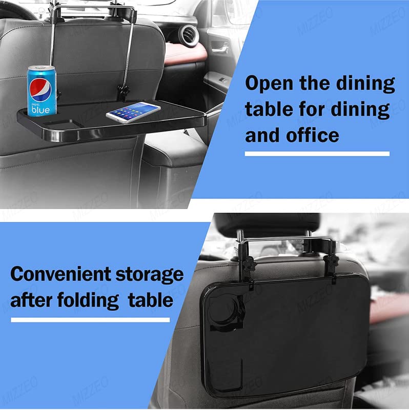 MIZZEO Multipurpose 2 in 1 Car Tray Table, Ergonomic Car Desk Passenger Seat with Tray Plate Car Steering Table Compatible with Hyundai XL6 (2019) - Image 4
