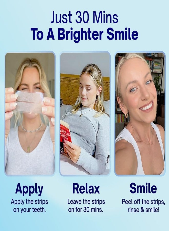 MySweetSmile Pap Teeth Whitening Strips - Enamel-Safe, Sensitivity-Free Formula - 42 Peroxide-Free Whitening Strips - Dentist-Approved - IndyBest Award-Winning Brand - 21 Treatments - Mint Flavour - Image 4