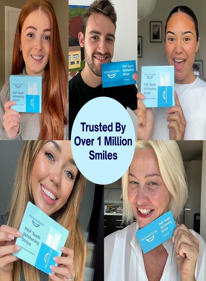 MySweetSmile Pap Teeth Whitening Strips - Enamel-Safe, Sensitivity-Free Formula - 42 Peroxide-Free Whitening Strips - Dentist-Approved - IndyBest Award-Winning Brand - 21 Treatments - Mint Flavour - Image 3