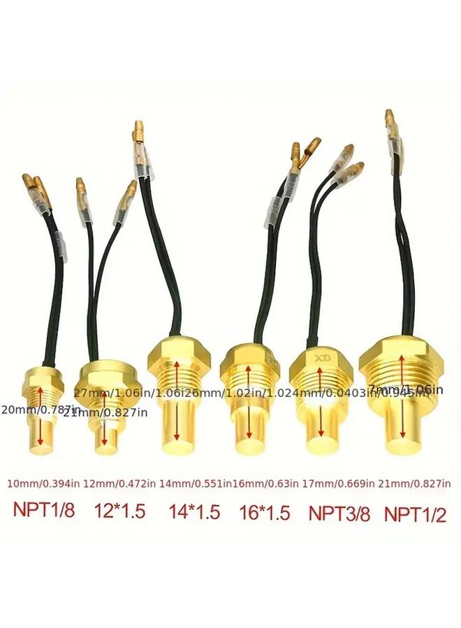 1pc Digital Water Temperature Sensor Head 17mm Car Truck Electronic Thermometer Metal Material Universal Fit Vehicle Interior Accessory - Image 3
