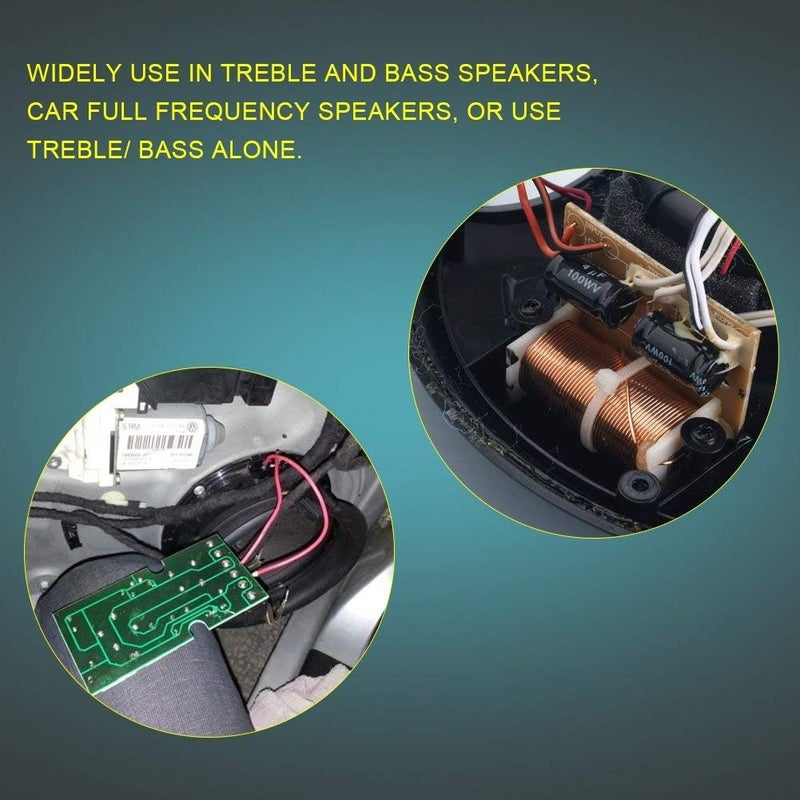 Shopping Spree Speaker Frequency Divider, 2Pcs Speaker Frequency Divider 2 Way 2 Unit Hi-Fi Sound Filter o Module Board - Image 3