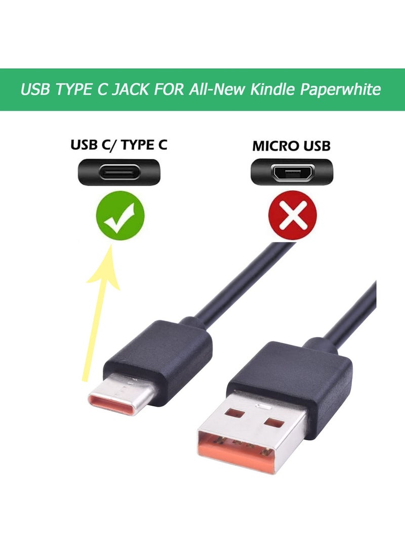 erorex 10FT USB-C Charger Cable Power Cord Wire Compatible with All-New Kindle Paperwhite 8G, Paperwhite Signature Edition 32G & Paperwhite Kids 11th Generation or 2021 & Newer (Not for Older Version) - Image 4