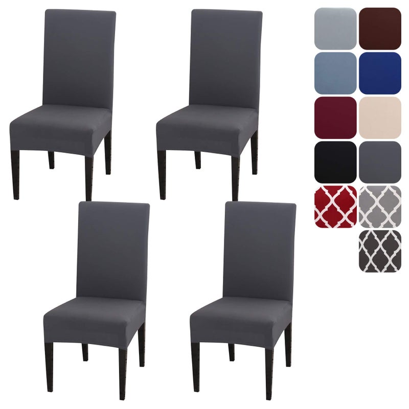 Aisprts Dining Room Chair Covers Slipcovers Set of 4 Stretch Removable Washable Dining Chair Protector Decoration Cover Seat Slipcover for Hotel Ceremony Banquet Kitchen Restaurant Home