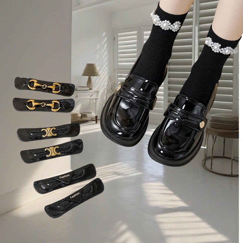 Thick-Soled Lefu Women'S 2024 New Black Small Leather Shoes Deep Mouth Single Shoes Muffin Waterproof Platform Increased - Image 2