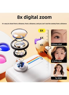 Generic Polonoid Children's Camera Can Take Pictures Can Be Printed Video Digital Color Photo Toy Little Girl Birthday Gift-Body Color:Bare Metal  - Image 5