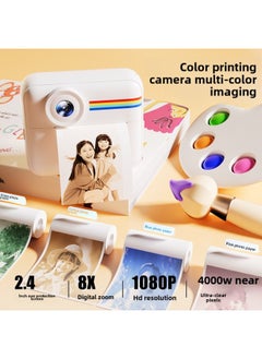 Generic Polonoid Children's Camera Can Take Pictures Can Be Printed Video Digital Color Photo Toy Little Girl Birthday Gift-Body Color:Bare Metal  - Image 2