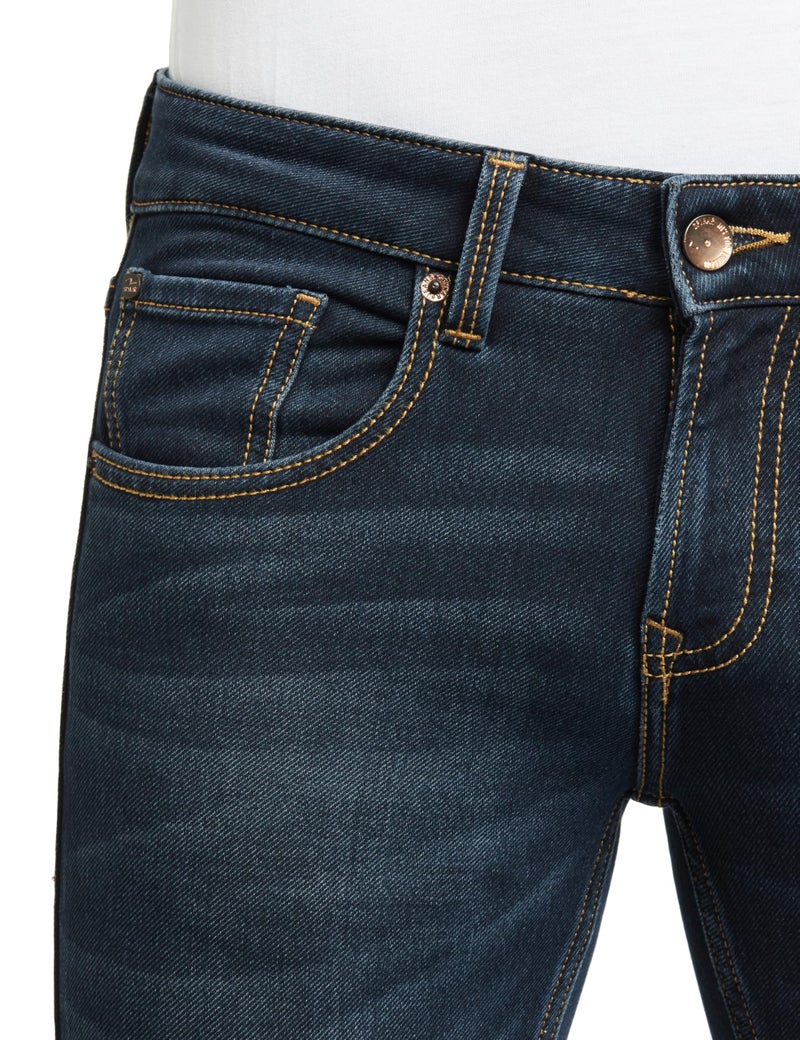 Spykar Men's Super Skinny Fit Low-Rise Casual Jeans Dark Blue - Image 4