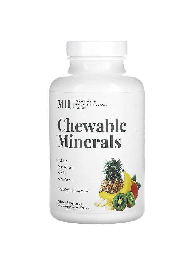 Michael's Naturopathic Michael's Naturopathic, Chewable Minerals, Natural Fruit Punch, 90 Chewable Vegan Wafers - Image 1