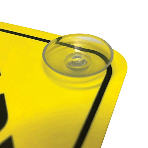 Little Chicks Baby on Board Car Sign Decal - Weather Resistant. Child Safety Awareness Warning Sticker with Suction Cups - Bright Yellow Color - Model CK094 - Image 4
