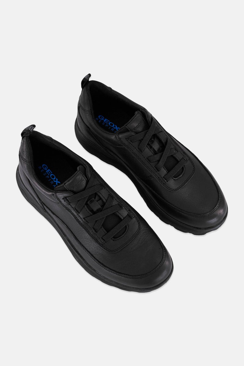 GEOX Men U Spherica Tumbled Lace Up Casual Shoes, Black  - Image 2