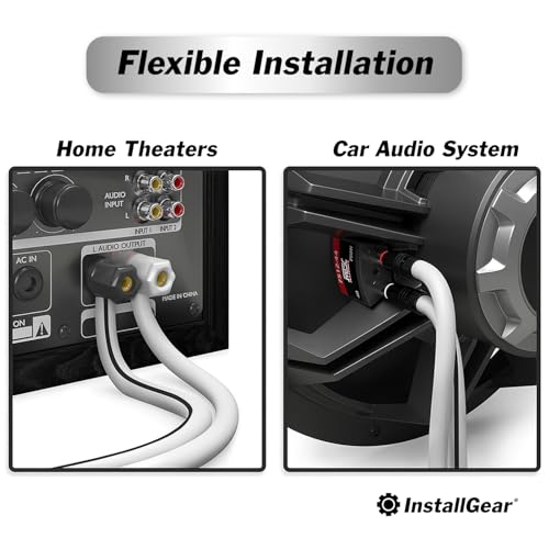 InstallGear كابل سلك مكبر الصوت 14 قياس AWG - 30 قدم أبيض، خارجي ومناسب للسيارات/البحرية - Image 4