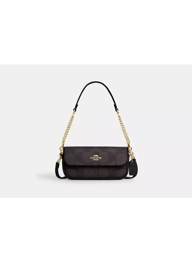 coachoutlet Hailey Flap Bag in Signature Canvas – Stylish Shoulder & Crossbody Bag - Image 1