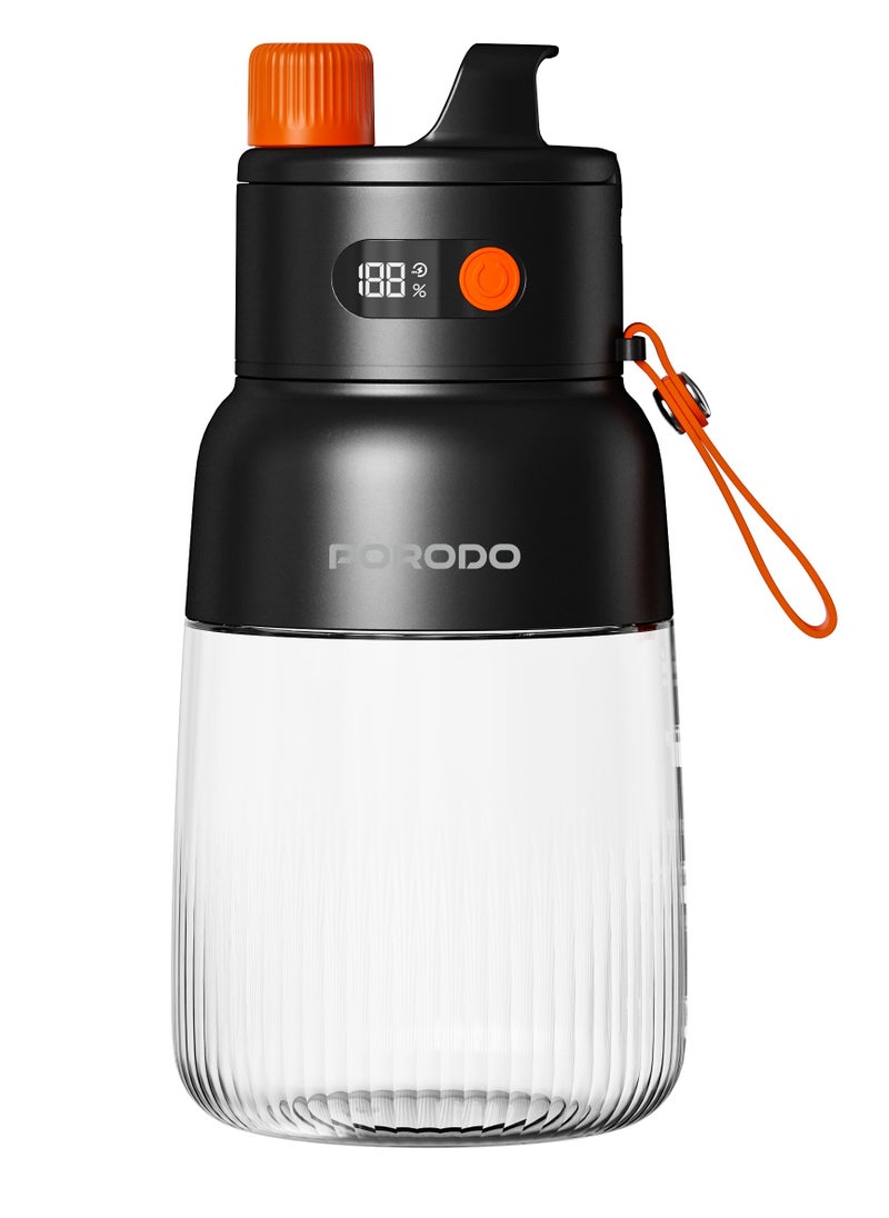 Portable Blender 1L with LED Display / 12 Stainless Steel Blades / Blend and Sip / Quick Prep Time / Blend on the Go - Black/Orange - pzsku/Z0A848983AF4BF34C739AZ/45/_/1731484414/e7ed7eea-295f-4b86-bee6-dacb967f4aaa