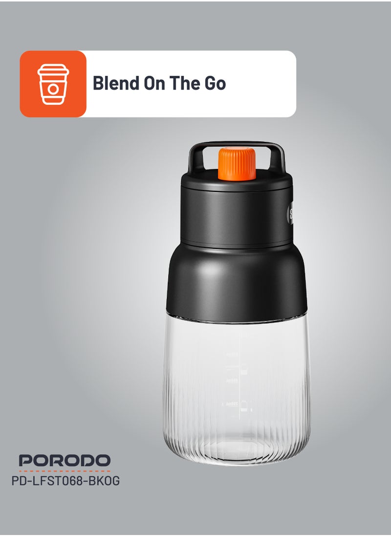 Portable Blender 1L with LED Display / 12 Stainless Steel Blades / Blend and Sip / Quick Prep Time / Blend on the Go - Black/Orange - pzsku/Z0A848983AF4BF34C739AZ/45/_/1731484756/9d5fbef4-34da-4e8d-9fc7-27f3c676a1ff