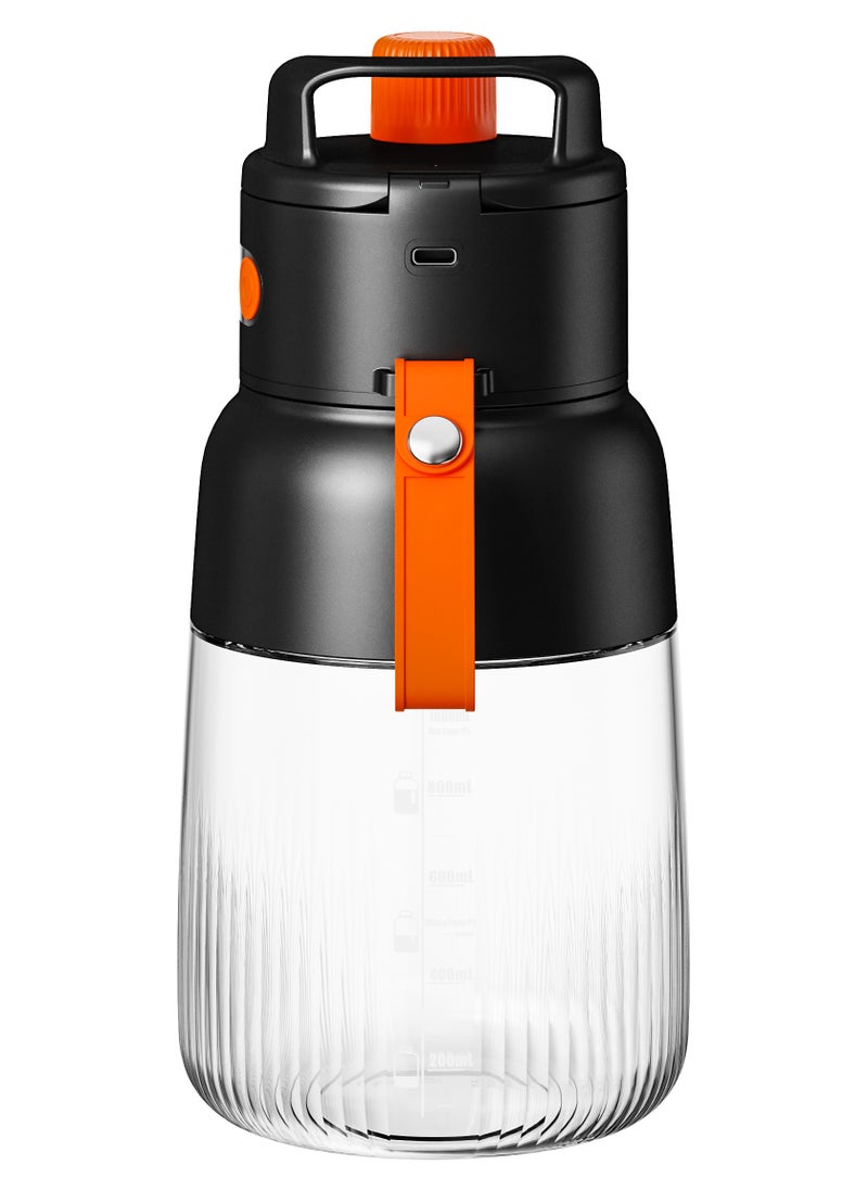 Portable Blender 1L with LED Display / 12 Stainless Steel Blades / Blend and Sip / Quick Prep Time / Blend on the Go - Black/Orange - pzsku/Z0A848983AF4BF34C739AZ/45/_/1731484796/9ce804b6-4329-4804-b26c-23f94c36e018