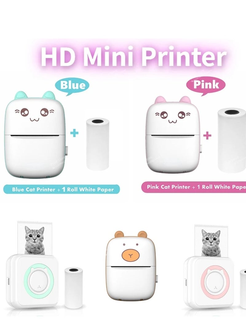 Mini Photo Pocket Printer Portable Ink-free Thermal 57mm Sticker Trans Paper Wireless BT 200dpi Android IOS Printing Machine  - Image 1