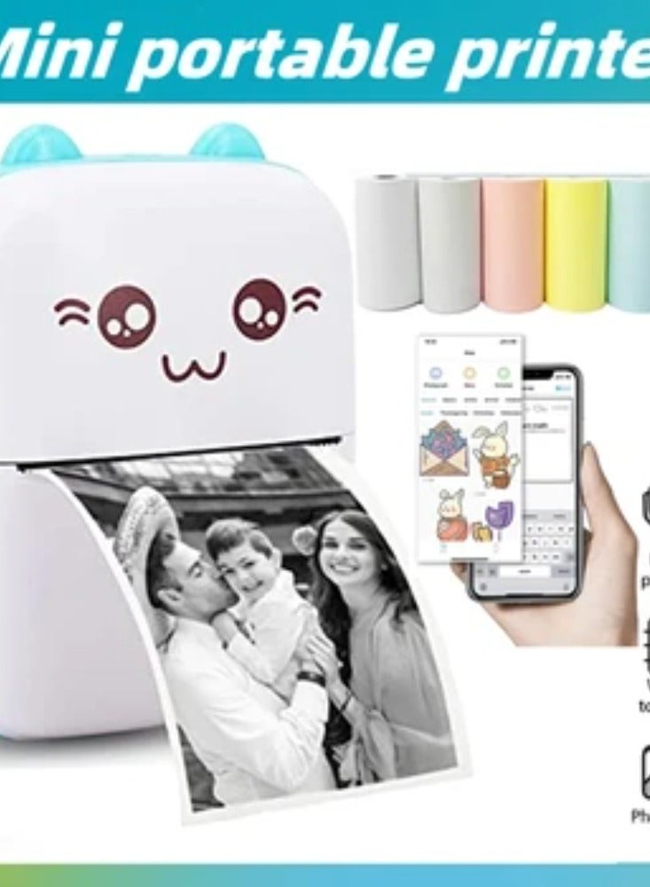 Mini Photo Pocket Printer Portable Ink-free Thermal 57mm Sticker Trans Paper Wireless BT 200dpi Android IOS Printing Machine  - Image 2