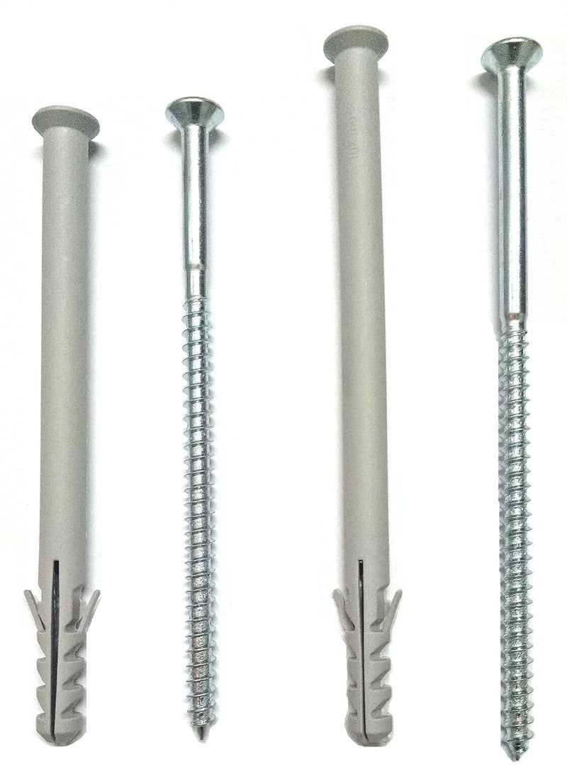 TUNIR Nylon Frame Fixing Anchor with Screw Wall Plug Size 8x100 MM Set of 40 Pcs  - Image 1