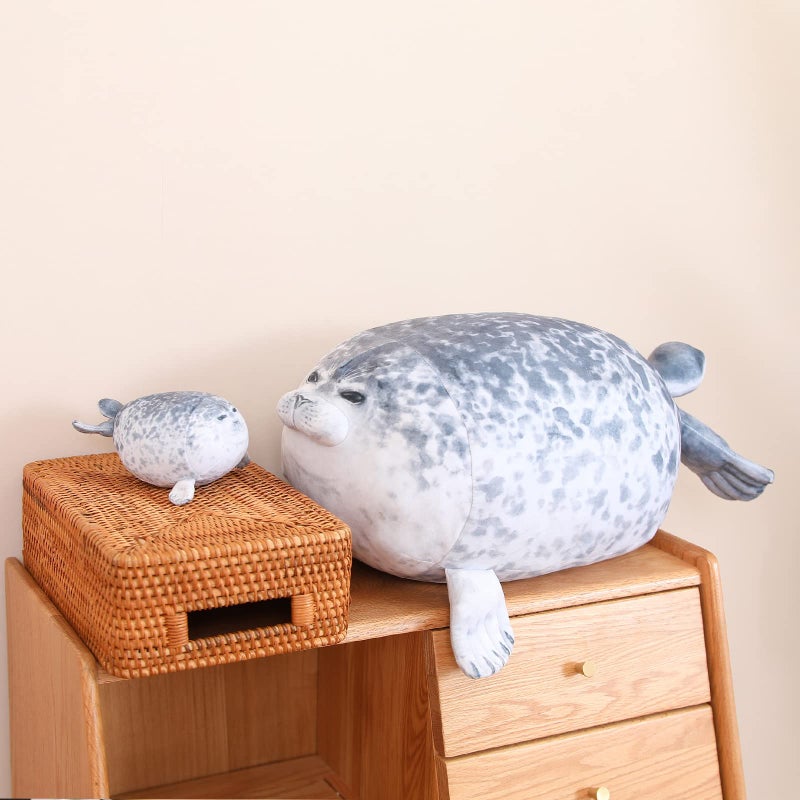 SQEQE Chubby Seal Pillow Plush with 4 Baby Seal Plushies in her Tummy, Stuffed Cotton Plush Animal Toy Gift for Kids - Image 4