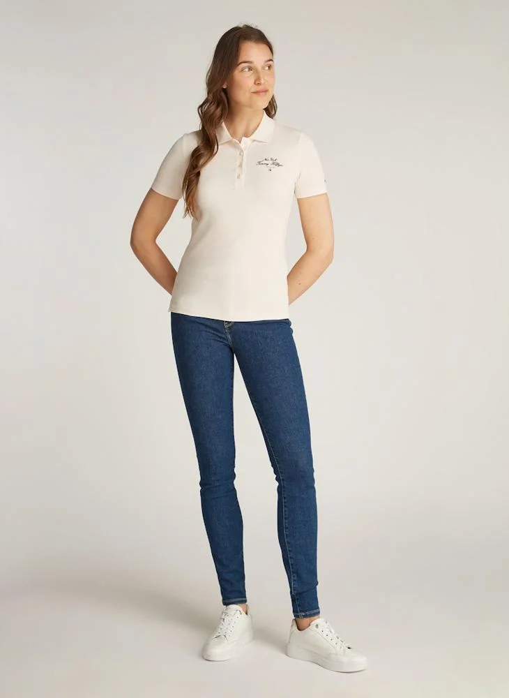 تومي هيلفيغر Logo Detail Polo T-Shirt