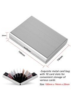 T NEWFUN Metal credit card holder 10 cards  - Image 2